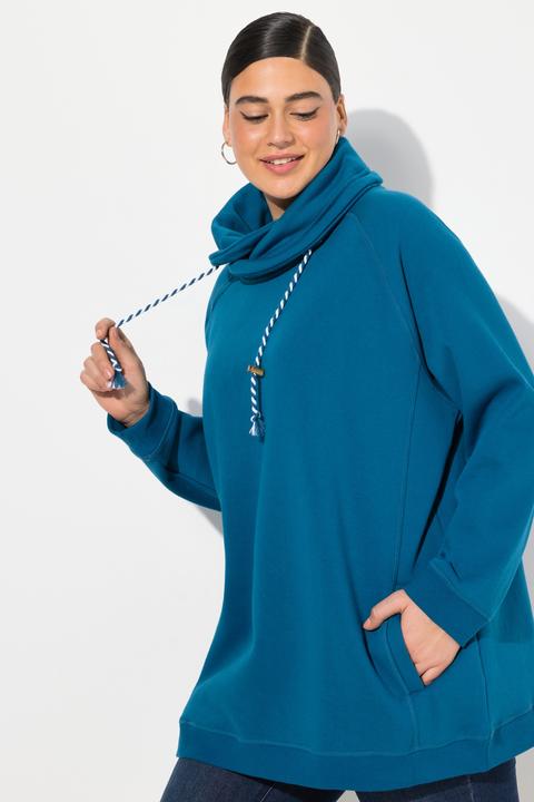 Produktbild Ulla Popken Sweatshirt, weiter Stehkragen, Taschen, Raglan-Langarm (54)