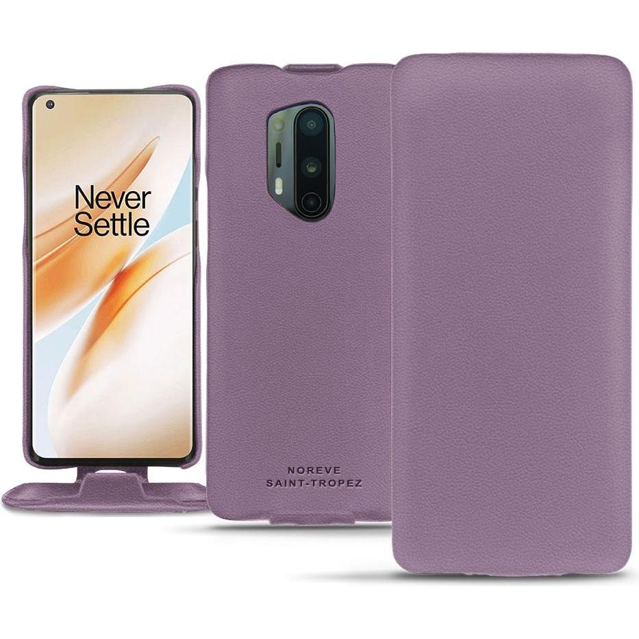 Noreve Lederschutzhülle vertikal (OnePlus 8 Pro), Smartphone Hülle, Violett
