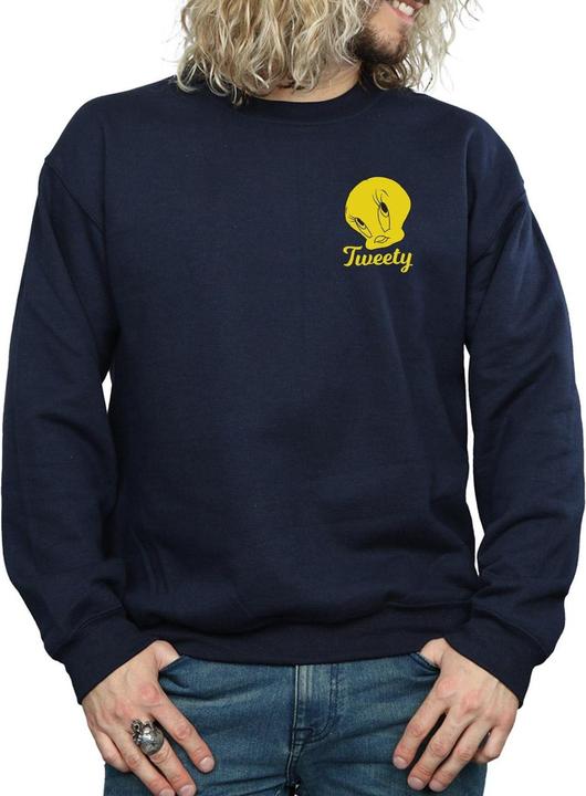 Actual product image Looney Tunes Mens Tweety Pie Head Sweatshirt (3XL)