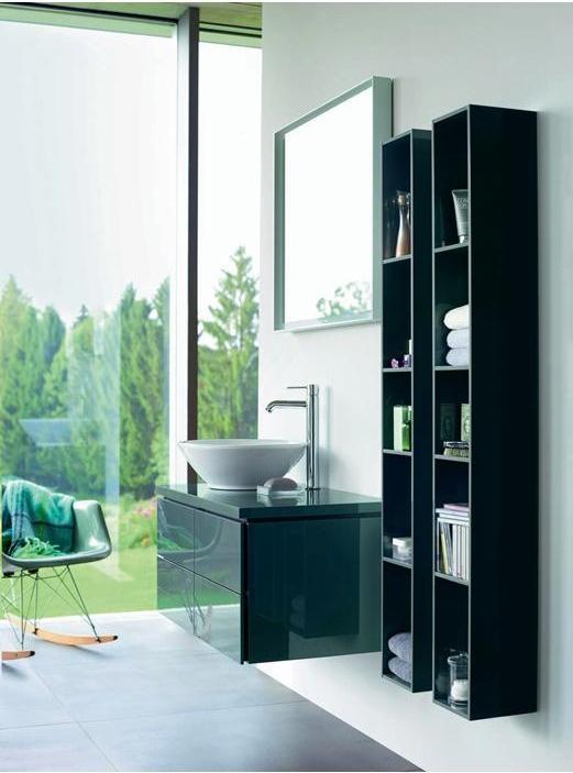 Produktbild Duravit Regalelement L-CUBE 180x180x1400mm dolomiti grey hochglanz