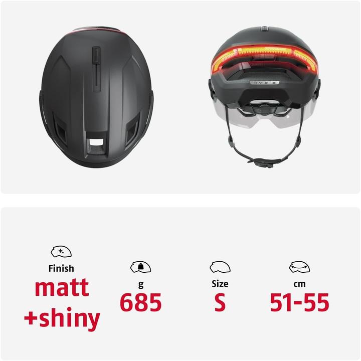 Produktbild Abus HYP-E BL.ACE volcano titan S (51 - 55 cm)