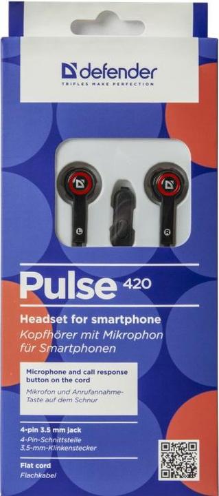 Actual product image Defender Pulse 420 - øreproptelefoner (Cable)