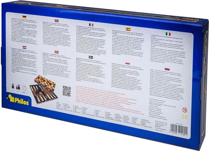 Actual product image Philos Backgammon Fourni large magnetic lock (German, French, Italian, English)