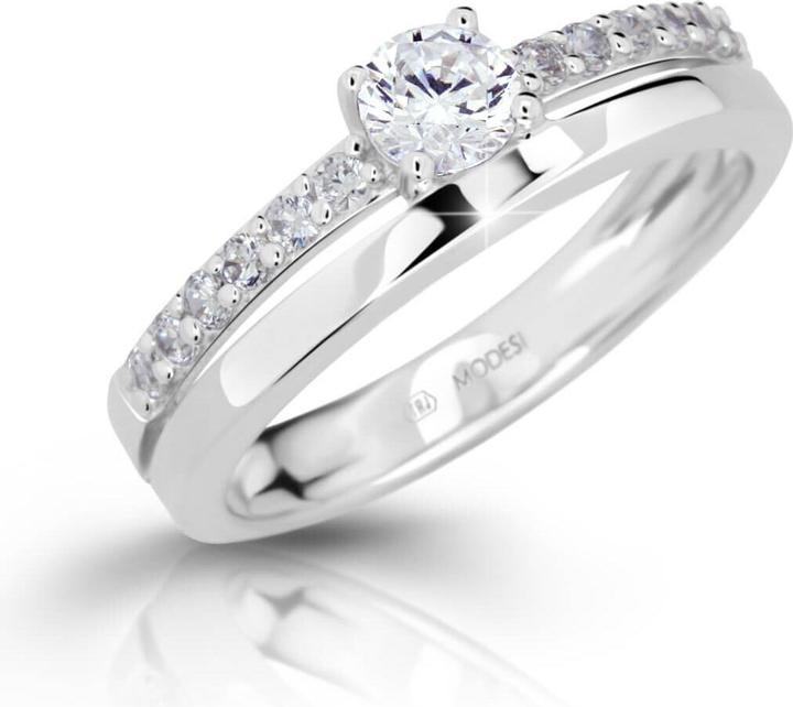 Produktbild Modesi - String ring with zircons M11102 - Circuit: 52 mm (52)