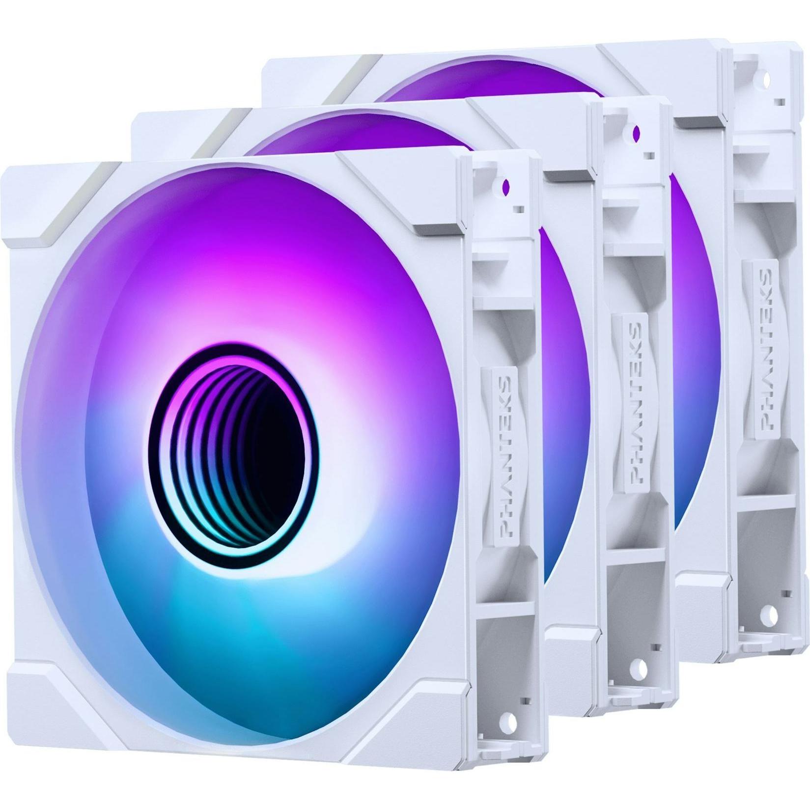 Phanteks M25 Gen2 PWM D-RGB Lüfter, 3er-Pack - 120mm, weiss (120 mm, 3 x), PC Lüfter, Weiss