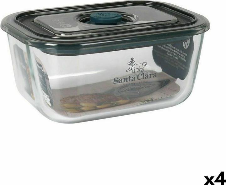 Produktbild Santa Clara Lunchbox hermetisch Grau 500 ml rechteckig (4 Stück)