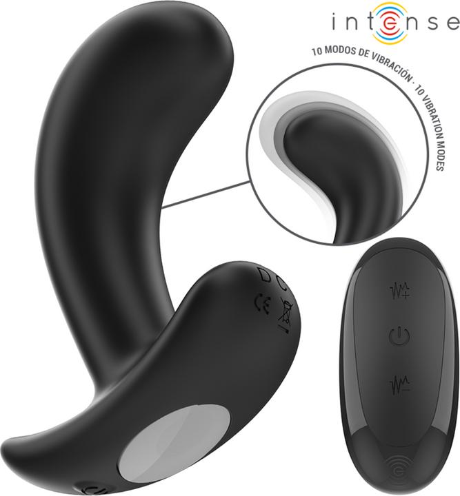 Productafbeelding Intense Chandler Anaalplug 10 Vibraties Zwart Afstandsbediening