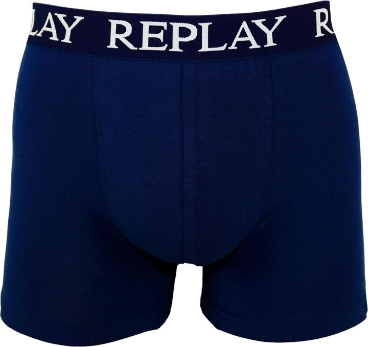 Immagine prodotto Replay Trunk BOXER Style 01/C Basic Cuff Logo im 2er Pack (XXL, Confezione da 2)