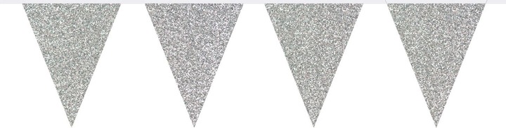 Actual product image Folat Flag line Glitter Silver