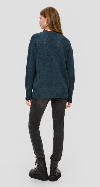 Produktbild s.Oliver Strickpullover Strickpullover mit V-Ausschnitt (S)