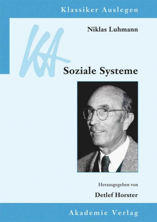 Produktbild Niklas Luhmann: Soziale Systeme (Deutsch, Detlef Horster, 2013)