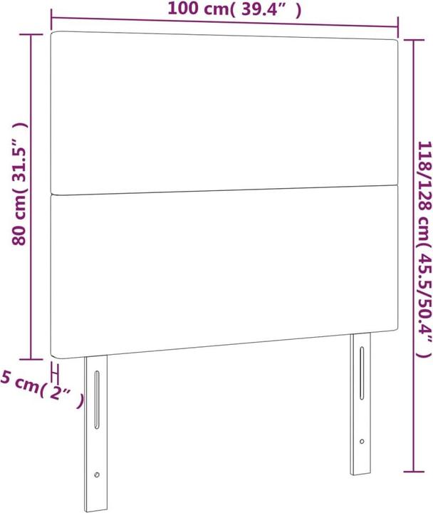 Image du produit vidaXL LED Kopfteil (144 x 5 x 128 cm)