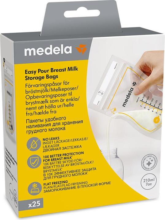 Actual product image Medela - Easy Pour breast milk storage bags - 25 pcs - 210 ml