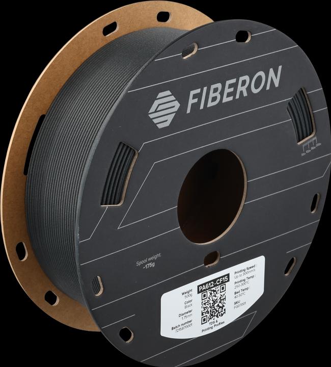 Polymaker Fiberon™ PA612-CF15 (PA-CF, 1.75 mm, 500 g, Schwarz)