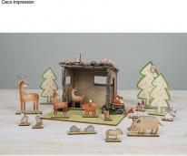 Produktbild Rayher Holzsteck-Bausatz, Waldtiere, 45-tlg.