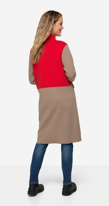 Produktbild Laurasøn Strickjacke, zweifarbig, Stehkragen, Druckknöpfe, Langarm (S)