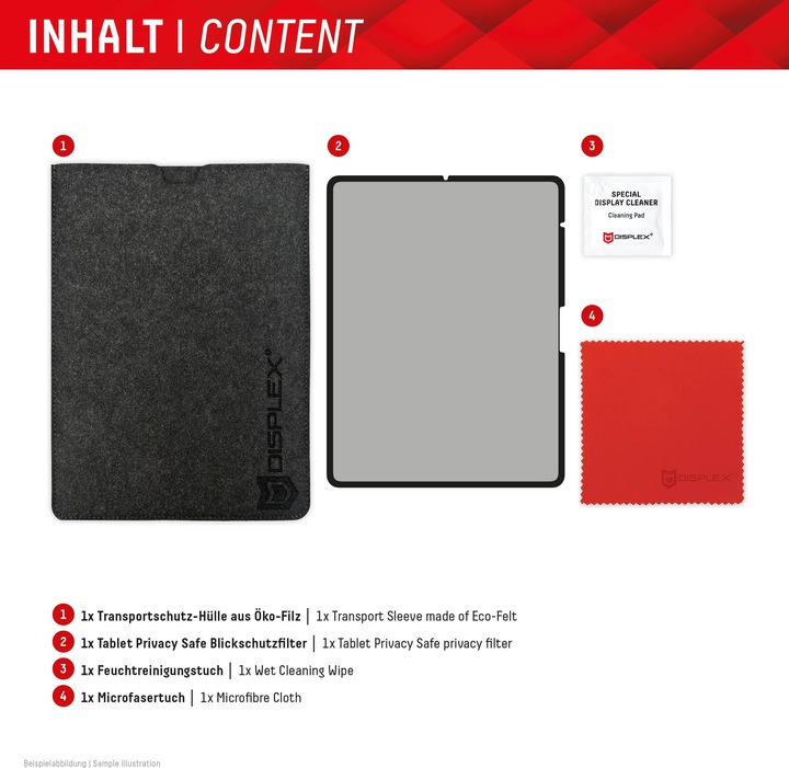 Actual product image Displex Tablet Privacy Safe, Tablet Blickschutzfolie (1 Piece, iPad Air 13 2025, iPad Pro 13 2024 (M4), iPad Air 13 2024 (M2))