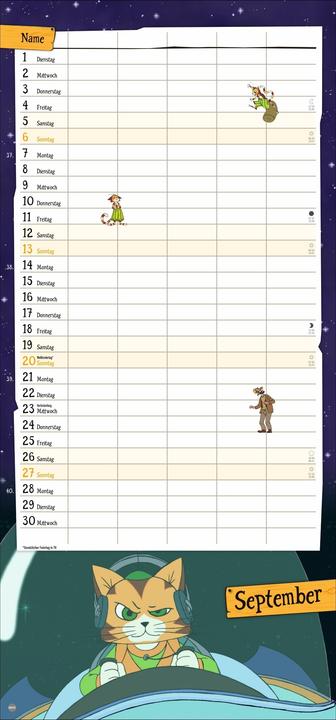 Produktbild Pettersson und Findus Familienplaner 2026 (21 x 45 cm, Harter Einband, Deutsch)