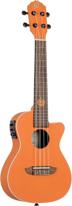 Ortega Ukulele da Concorso Edizione Halloween Arancione Zucca con Preamplificatore (Semi-acoustique)