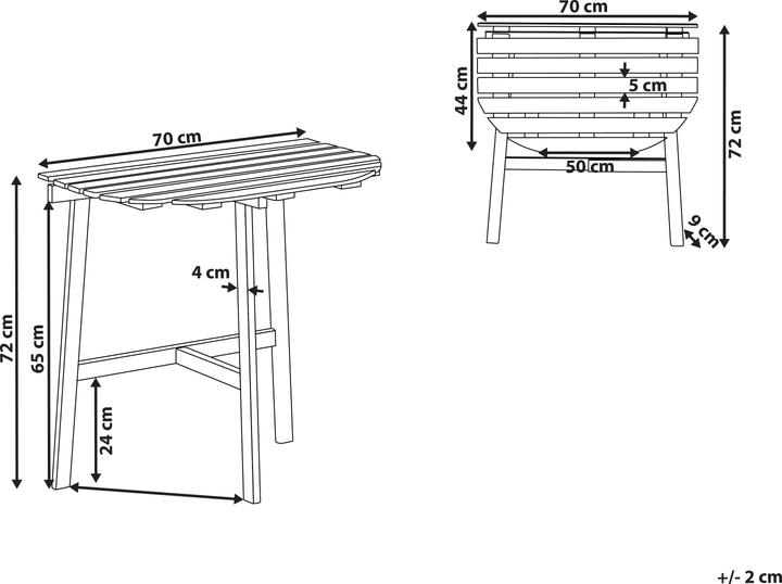 Produktbild Beliani Osigo (70 x 44 x 72 cm)
