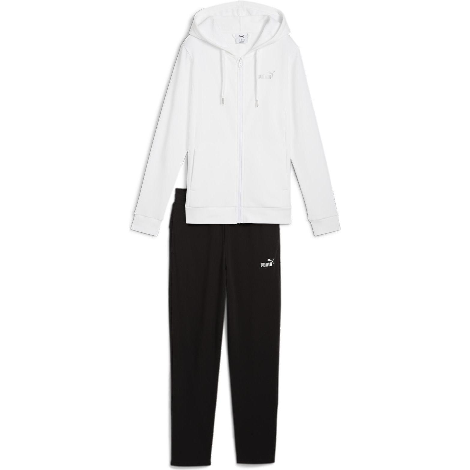 Thumbnail - Puma, Damen, Laufjacke, Metallic Hooded Sweat Suit TR op (XS), Silber, XS