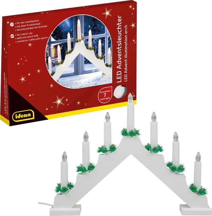 Actual product image Idena Advent chandelier LED decorative light white (55 cm, 1 x)
