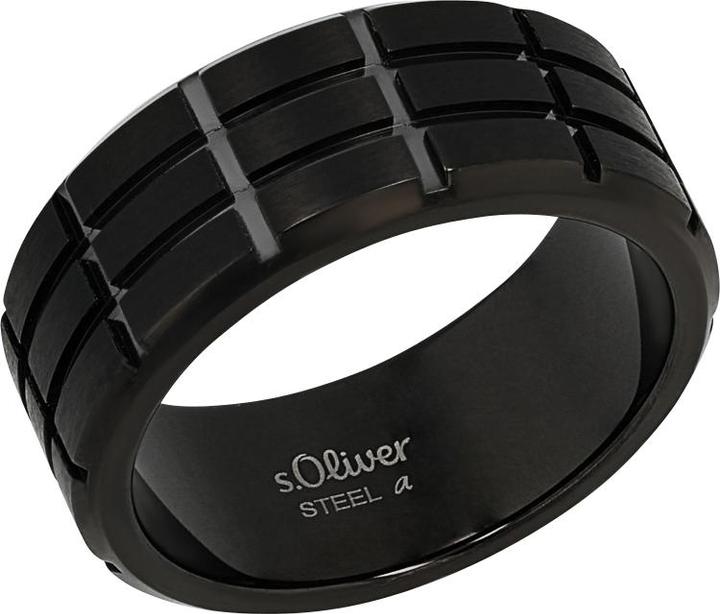 S.Oliver Ringe für Herren, Edelstahl (64, 925 Silber)