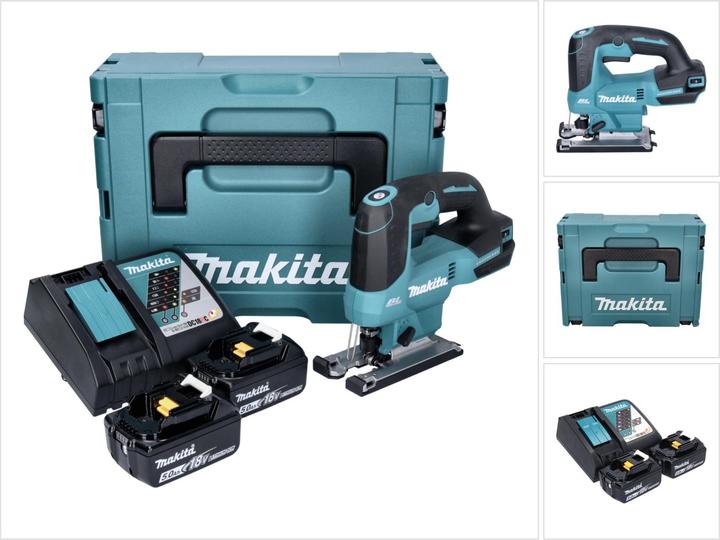 Makita DJV 184 RTJ Battery Pendulum Jigsaw 18 V Brushless + 2x Battery 5,0 Ah + Charger + Makpac