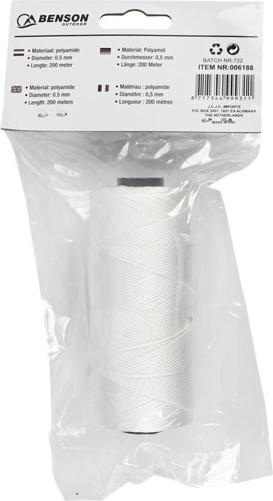 Actual product image Benson Kite string 0.5 mm x 200 m white (200 m)