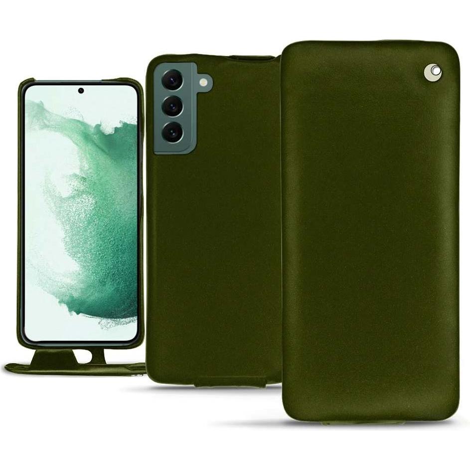 Noreve Lederschutzhülle vertikal (Samsung Galaxy S22+ 5G), Smartphone Hülle, Grün