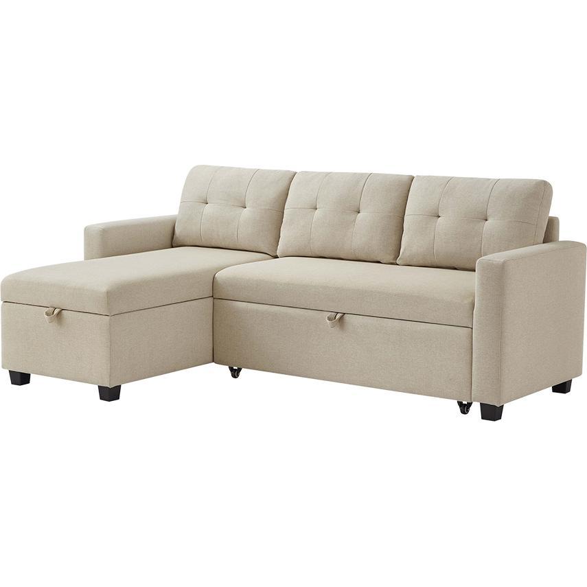 VitaliSpa, Sofa, Sofa L Form Campina, Beige, 226 x 161 cm