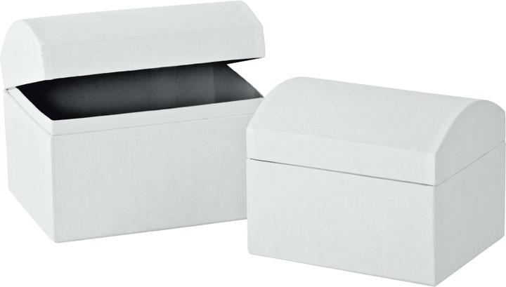 Produktbild VBS Truhen, 2er-Set, Karton, weiss, 15x12xH12 und 13x10,5xH10,5cm (15 x 12 x 12 cm)
