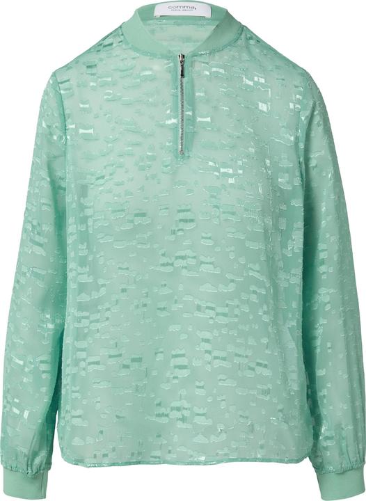 Image du produit Comma Bluse Transparente Jacquard-Bluse mit Zip-Ausschnitt (46)