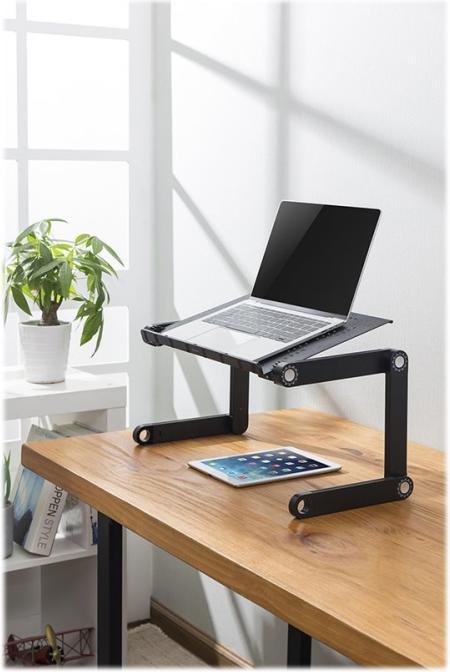 Produktbild Deltaco Laptop table OFFICE mobile, height-adjustable, black