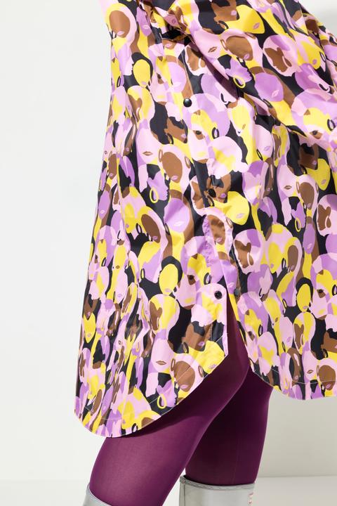 Actual product image Laurasøn Functional Unisex Hooded Rain Cape With Print (One size)