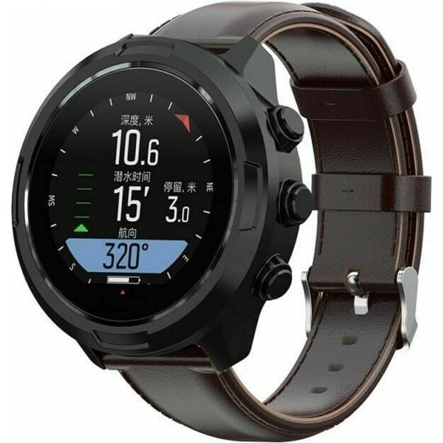 Strap-it Lederarmband (24 mm, Leder), Uhrenarmband, Braun