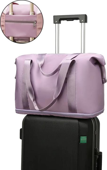 Produktbild Only-Bags.Store Reisetasche Nylon Wasserdicht Sport Turnhalle Tote Taschen, Lavendel