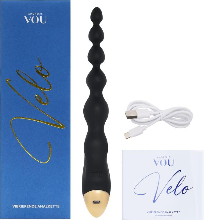 Actual product image Amorelie VOU - Vibrating Anal beads