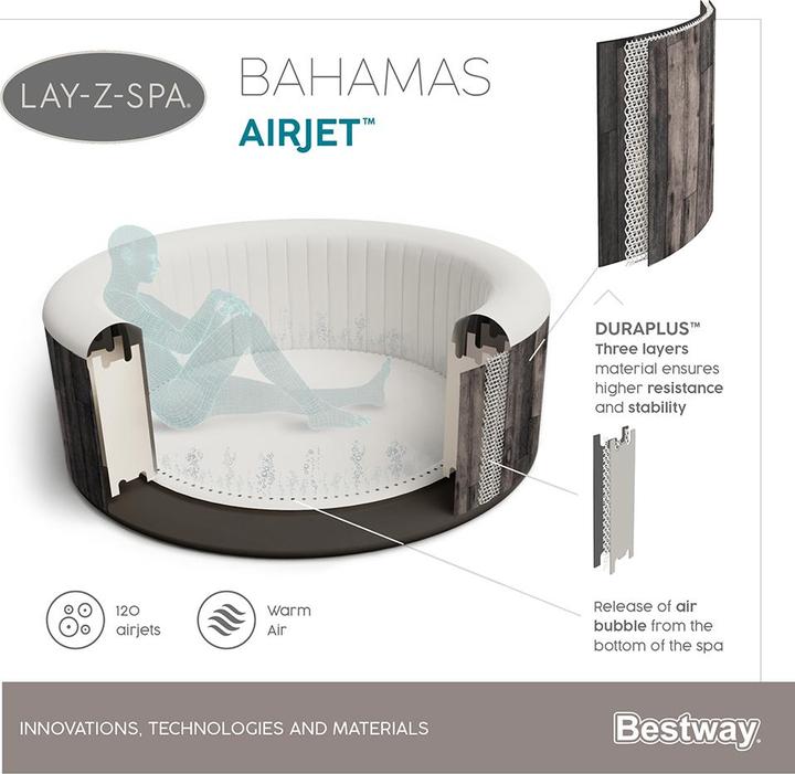 Image du produit Bestway Lay-Z-Spa Bahamas (4 Personnes)