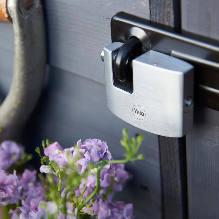 Actual product image Yale Y124B/60/110/1 padlock 60 mm silver key lock