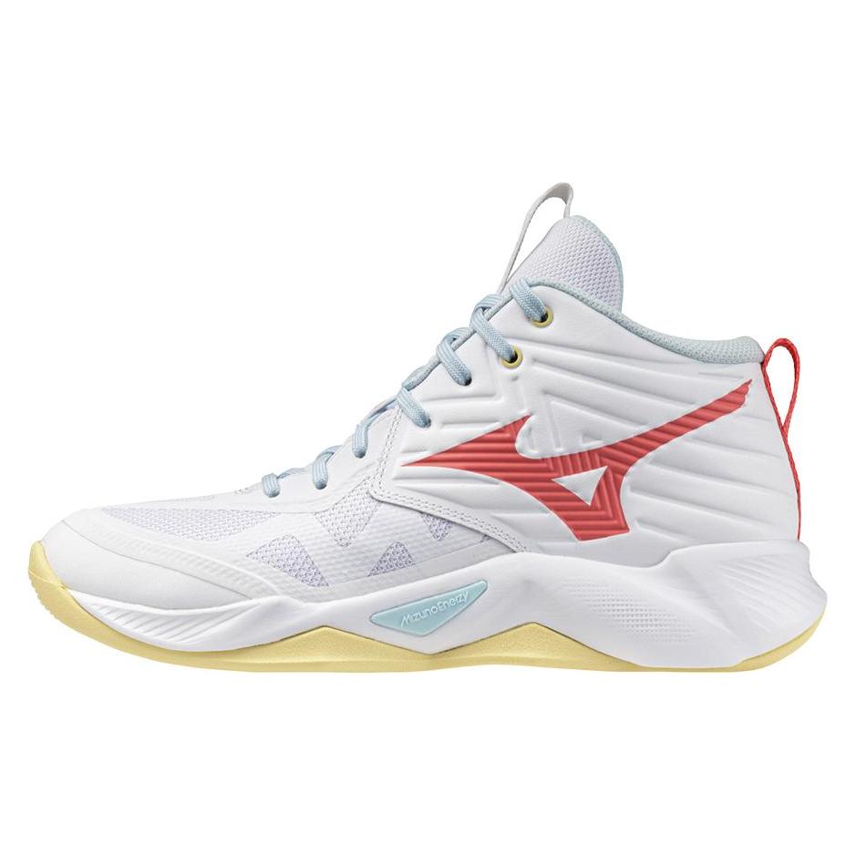 Mizuno, Damen, Hallenschuhe, Wave Momentum Pro Mid (40.5), Weiss