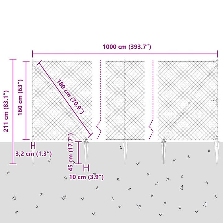 Produktbild vidaXL Zaunpfosten