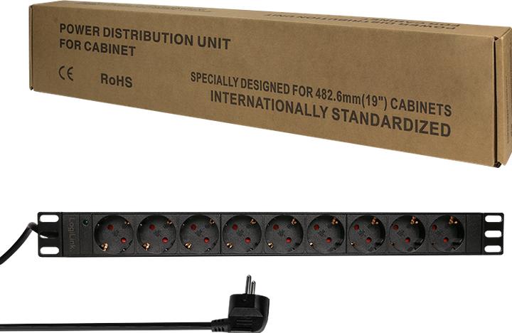 Produktbild LogiLink Stromverteilungseinheit (9x, CEE 7/7, 2 m)