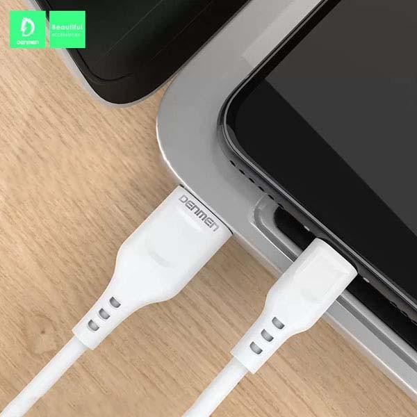 Actual product image Denmen D01T USB cable USB - USB-C 2 4A 1M White (1 m, USB 3.1)