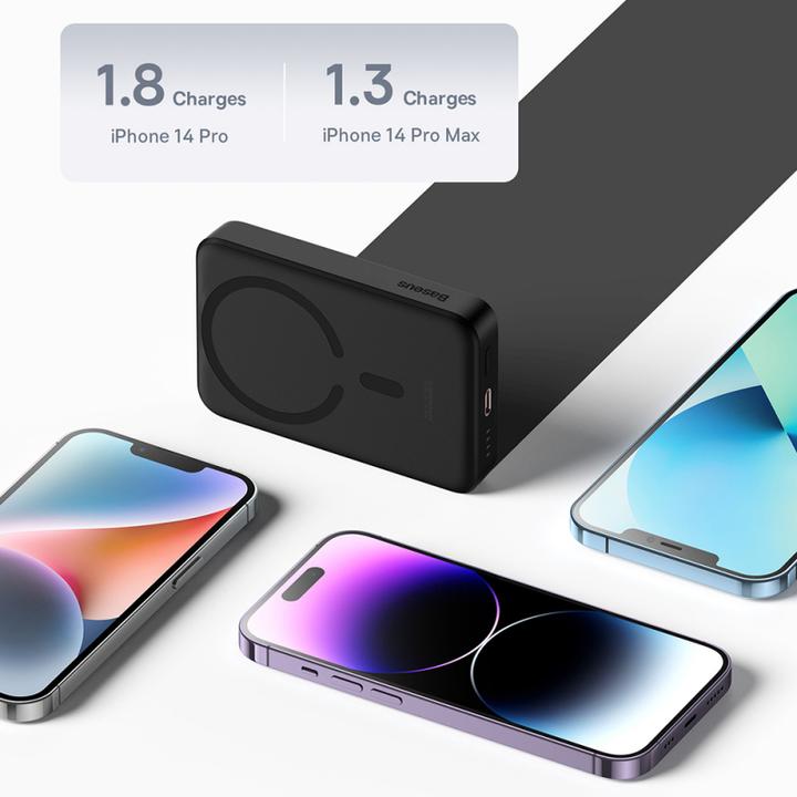 Image du produit Baseus Fast Charge Power Bank 10000mAh 30W Noir (10000 mAh, 30 W, 23.10 Wh)