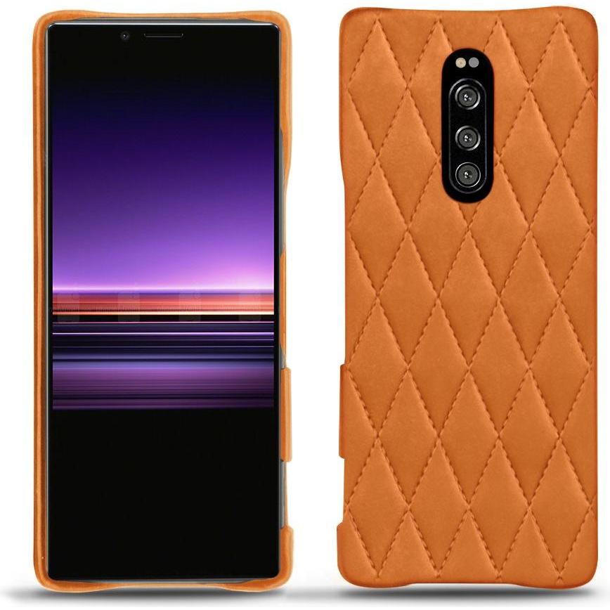 Noreve Lederschutzhülle (Sony Xperia 1), Smartphone Hülle, Orange