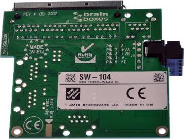Actual product image Brainboxes Industrial Ethernet 4 port (4 ports)