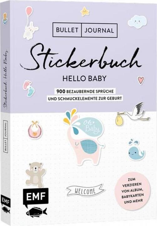 Actual product image Bullet Journal Sticker Book Hello Baby:750 adorable sayings and decorative elements for the birth