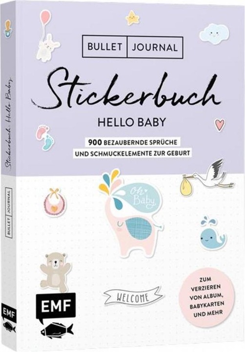 Produktbild Bullet Journal Stickerbuch Hello Baby:750 bezaubernde Sprüche und Schmuckelemente zur Geburt
