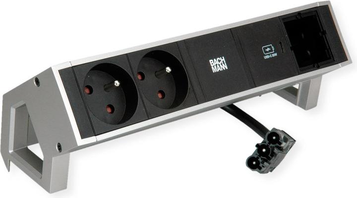 Produktbild Bachmann Desk 2 - 2 AC-Ausgänge - Indoor - Typ E - 1 Stück(e) (2 x, CEE 7/5, 0.20 m)